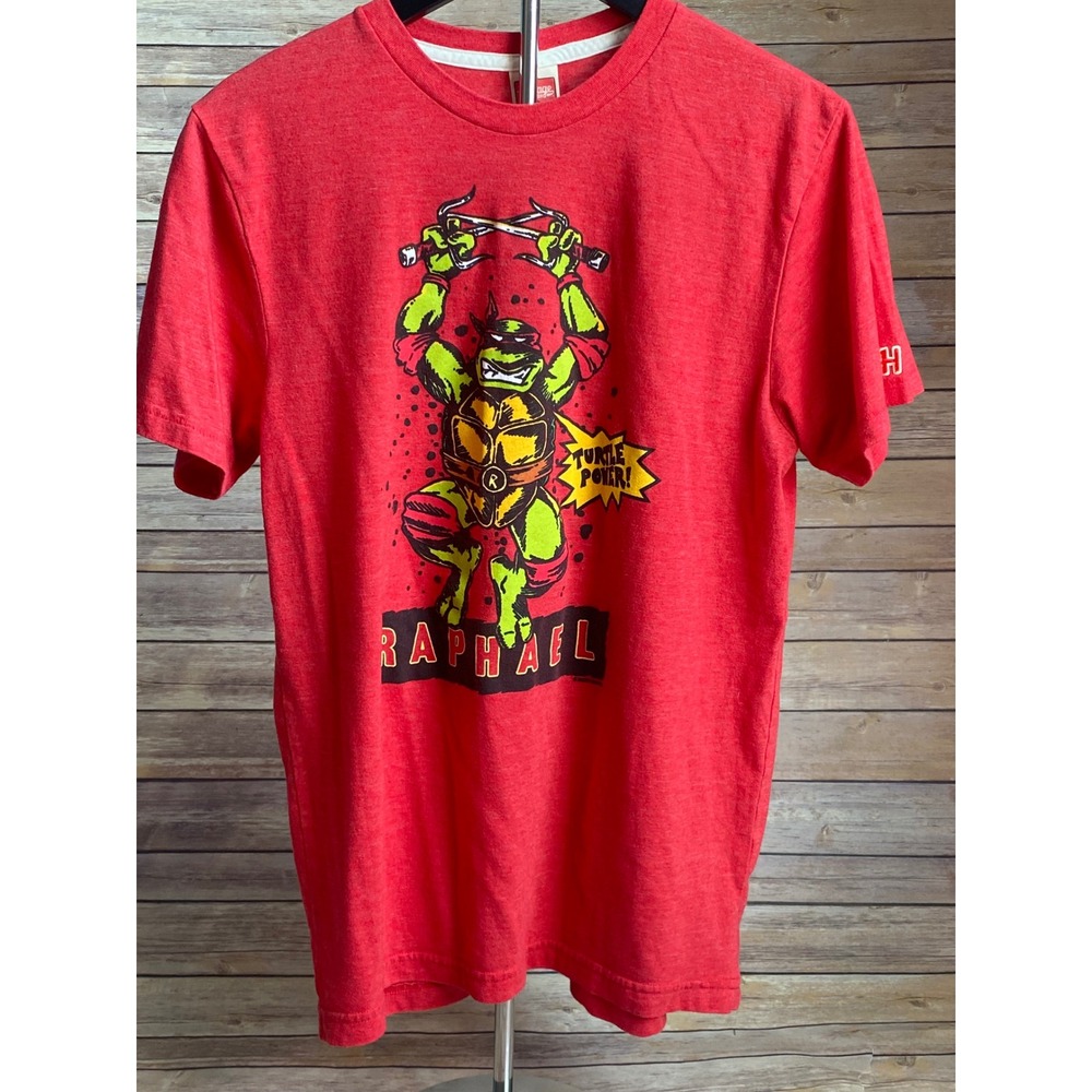 Homage Teenage Mutant Ninja Turtles Raphael Red Graphic T-Shirt Mens Medium TMNT